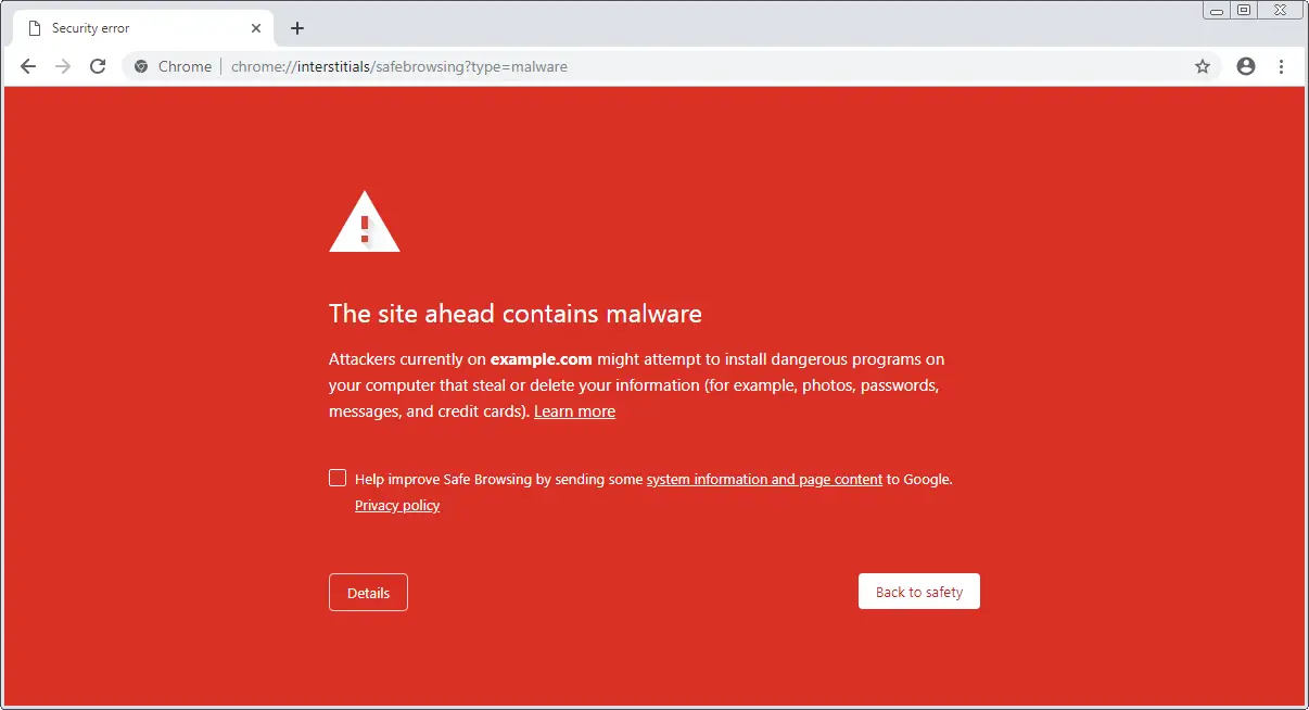 Malware Google Chrome