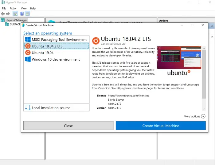 You Can Install Ubuntu In Windows 10 Using The Hyper V Manager
