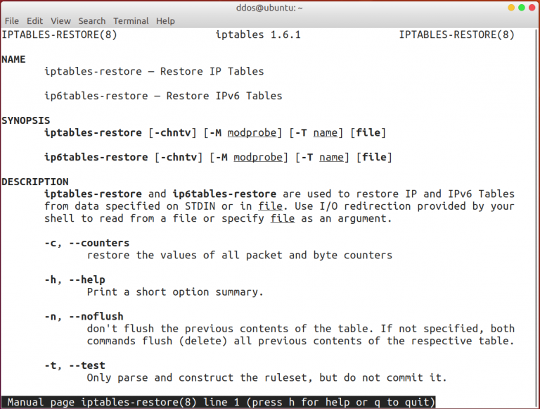 How to save and restore iptables rules