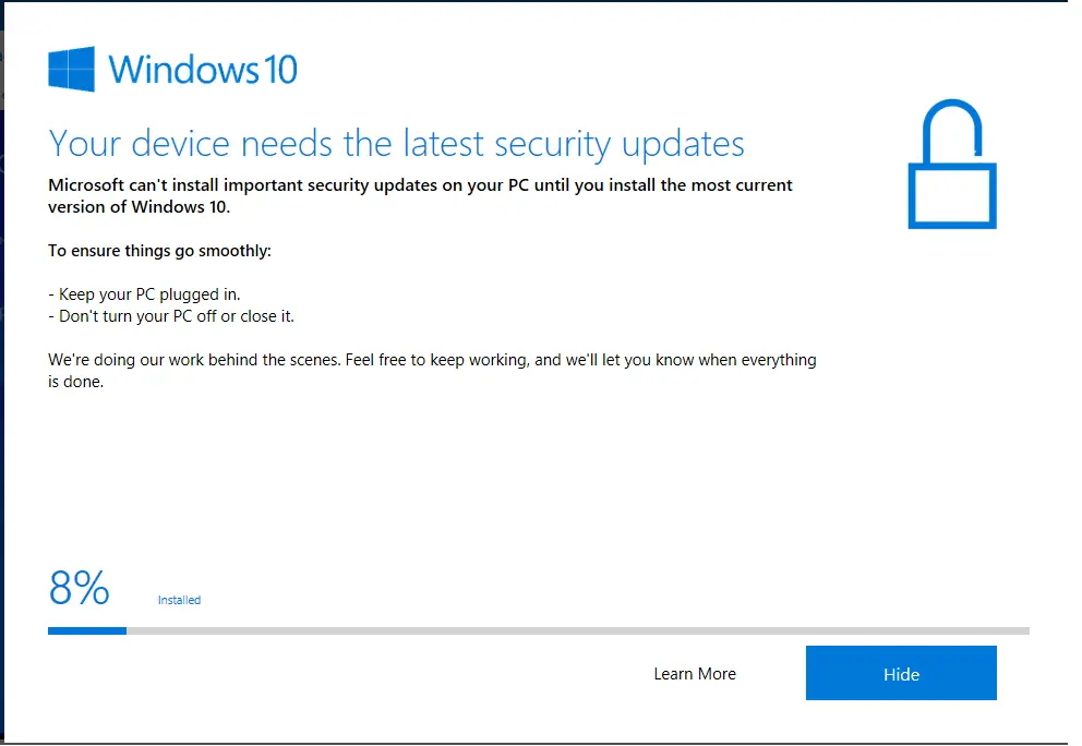 Windows 10 Update Assistent Virus
