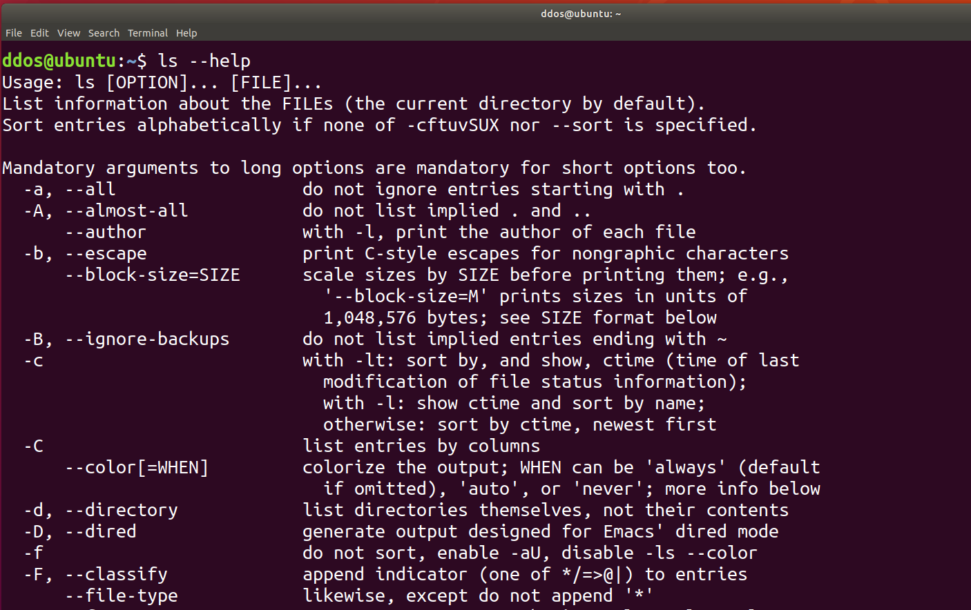 linux list file details