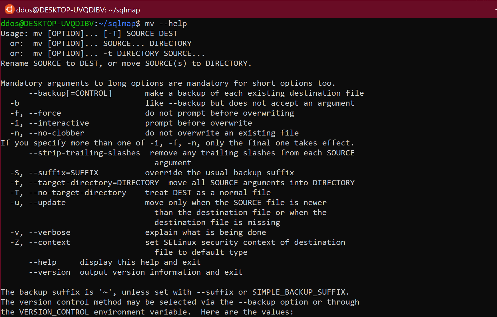move file linux terminal