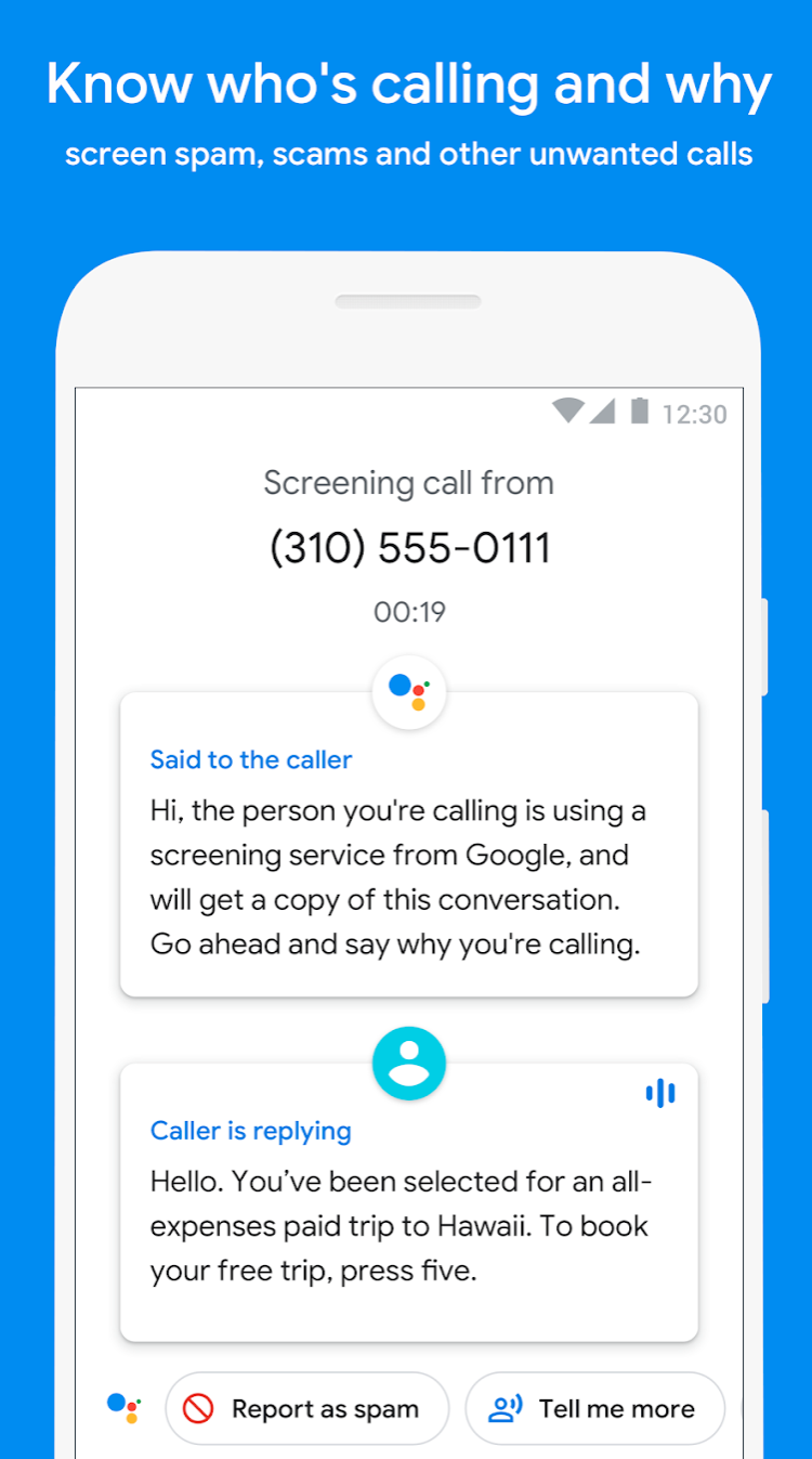Google Phone app call recording