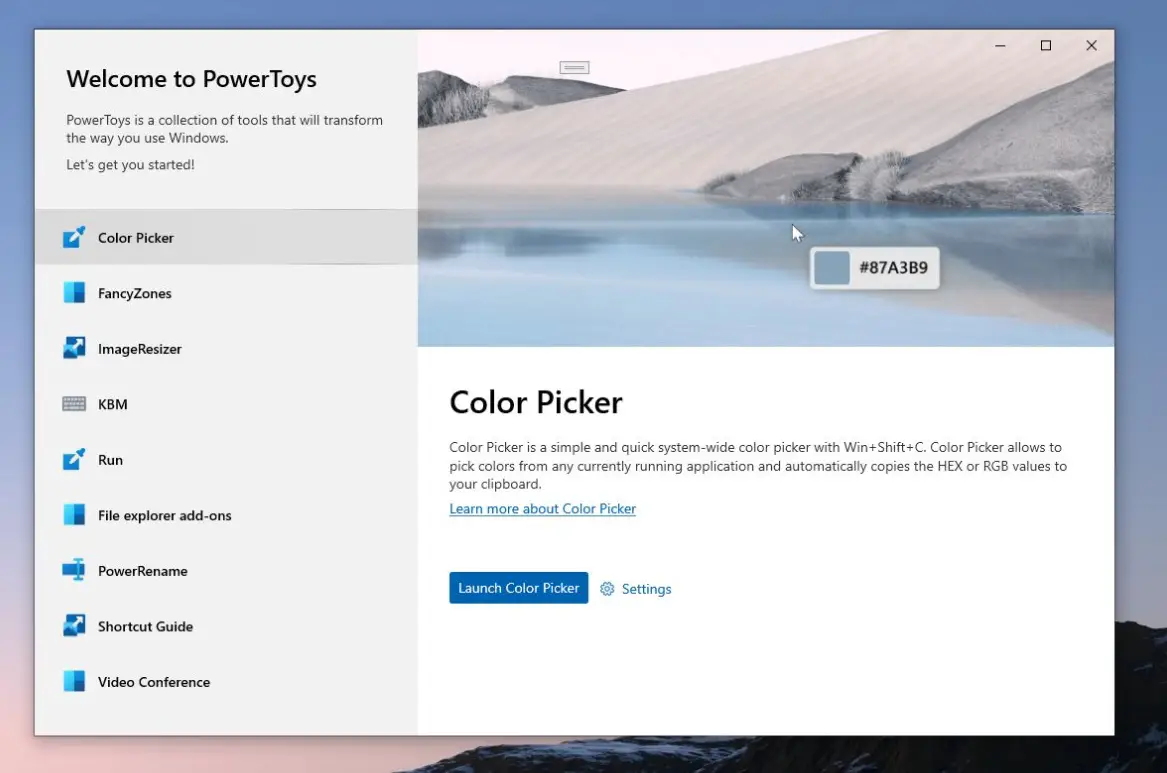 Microsoft PowerToys 0.72 download the new version