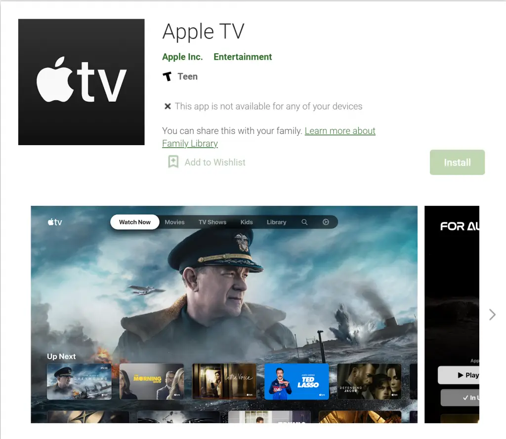 apple tv google play