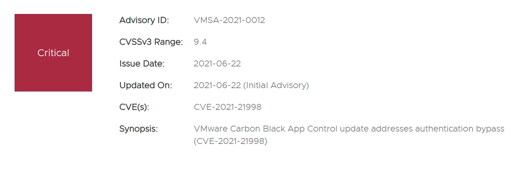 vmware carbon black app control