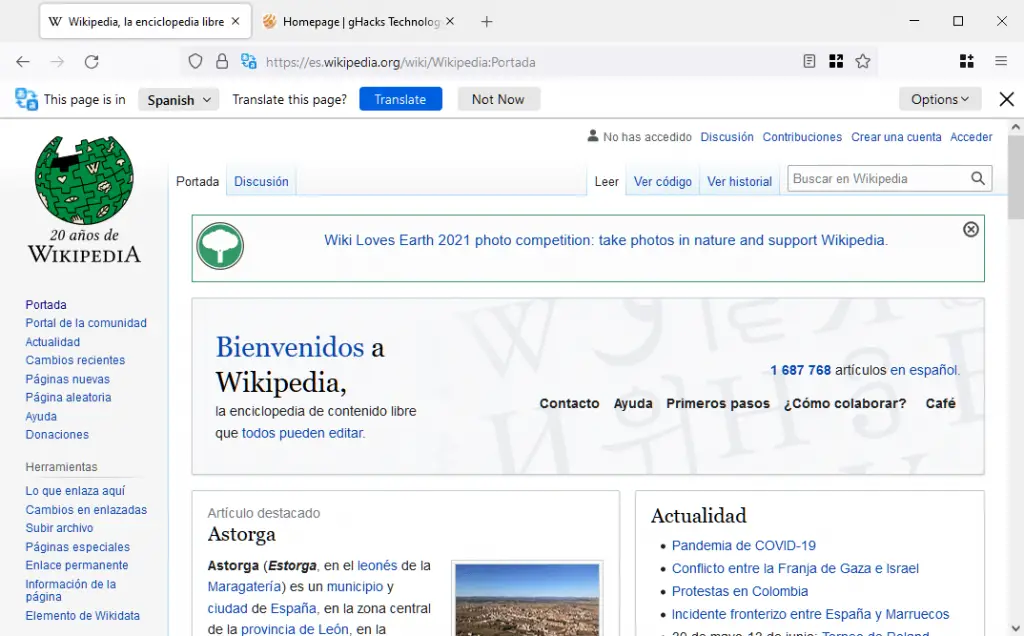 how to get firefox to translate a page