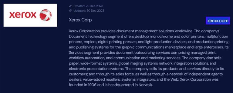 Xerox Cyberattack