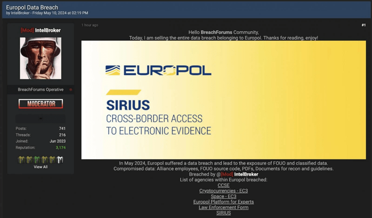 Europol Confirms Breach of Expert Platform, Data Exposure Limited