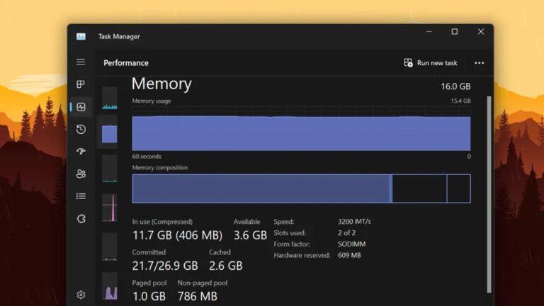 Windows Task Manager MT/s