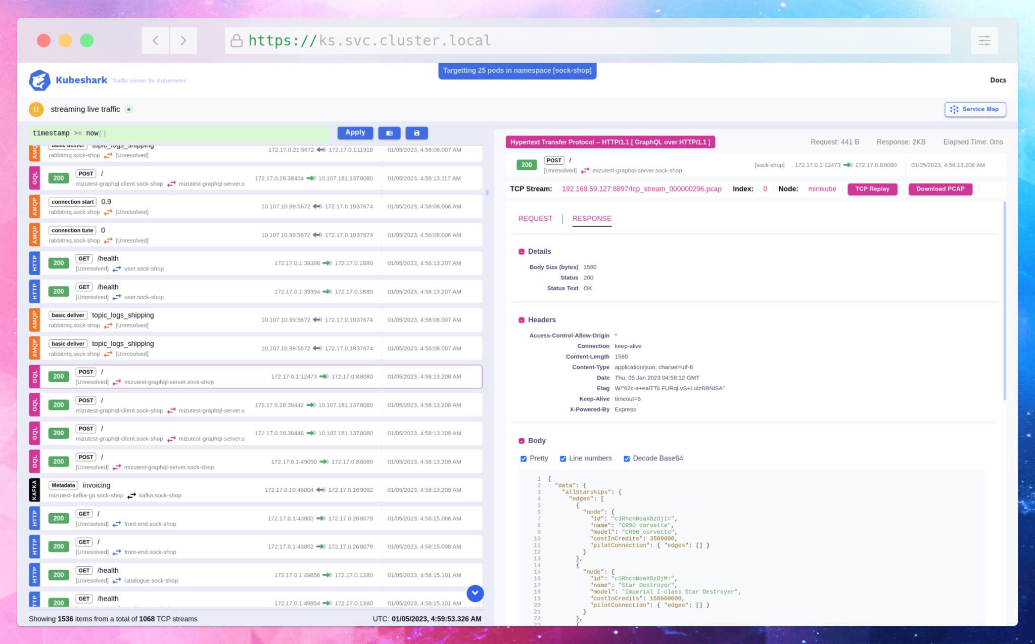 kubeshark: API traffic analyzer for Kubernetes