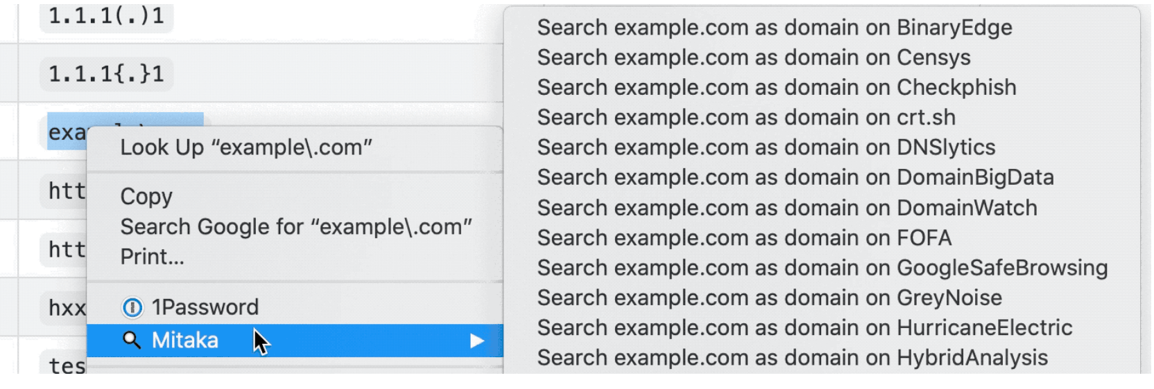 mitaka: A browser extension for OSINT search