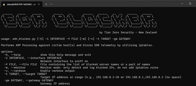 Blocks EDR Telemetry