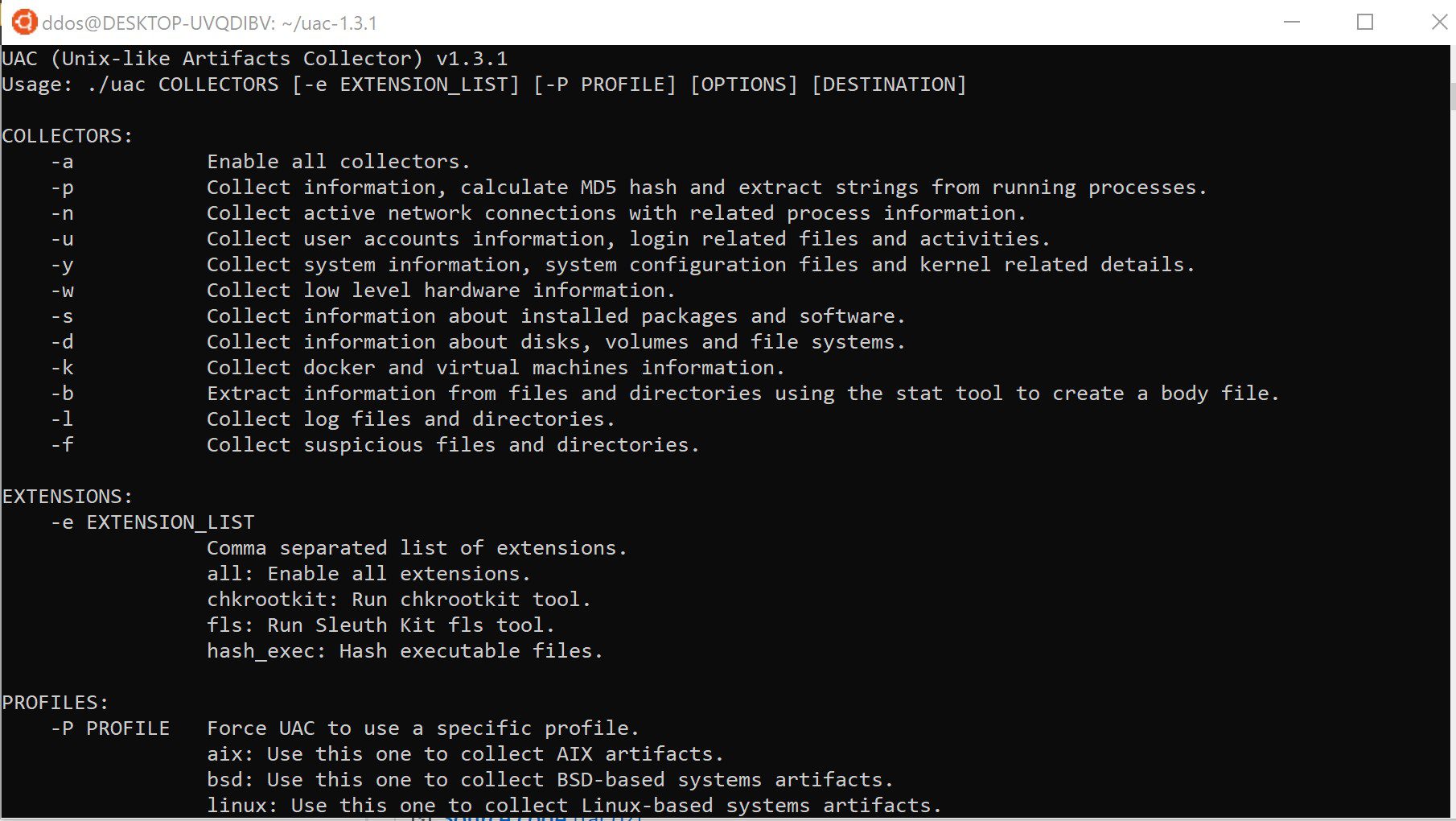 Unix-like Artifacts Collector: Live Response collection tool for Incident Reponse