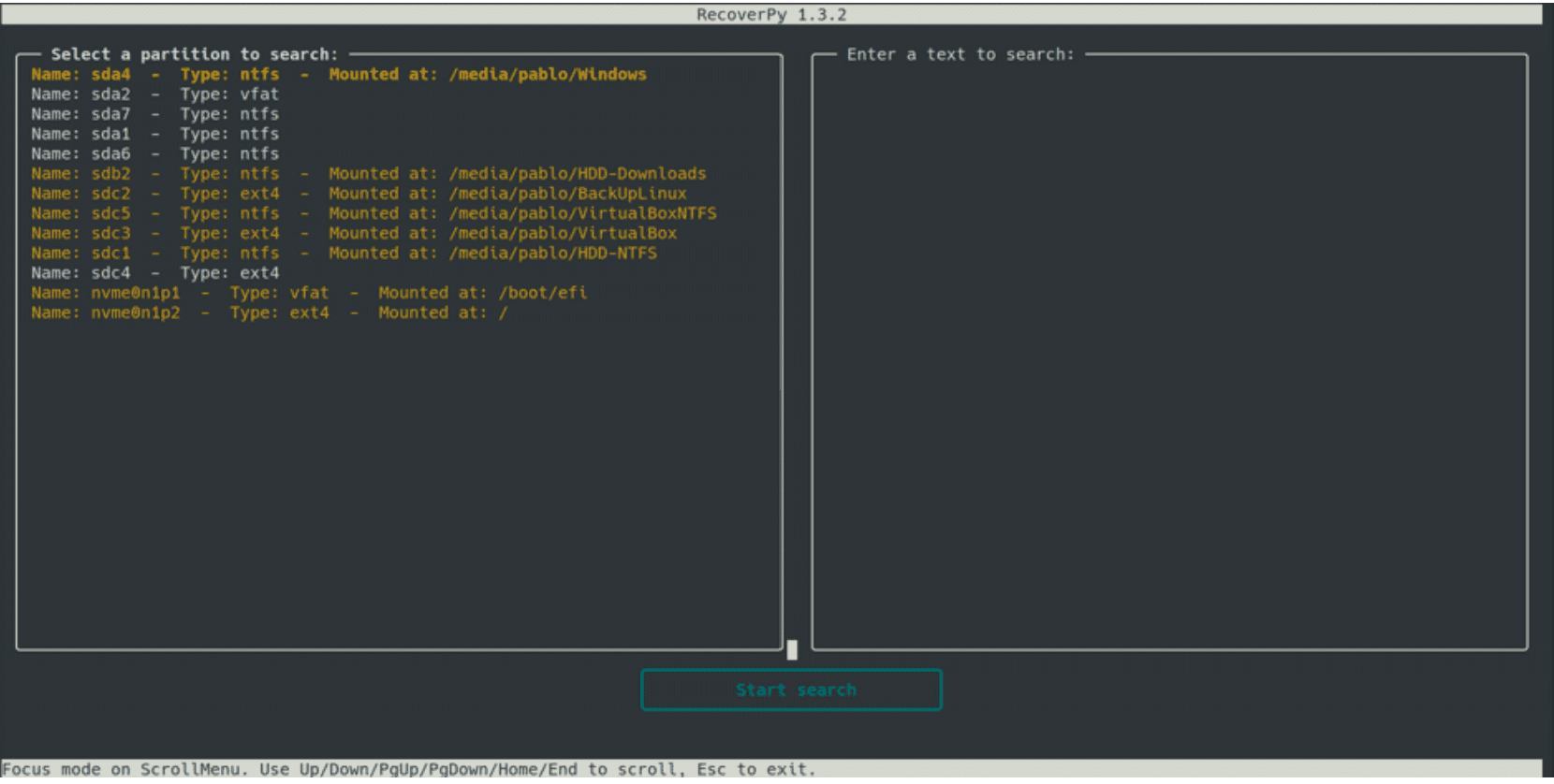 RecoverPy: Recover overwritten or deleted data