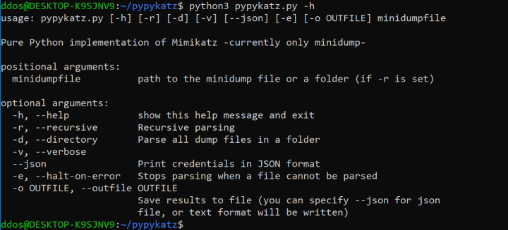 pypykatz: Mimikatz implementation in pure Python