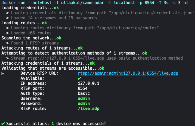 Cameradar: Hacking RTSP CCTV Cameras