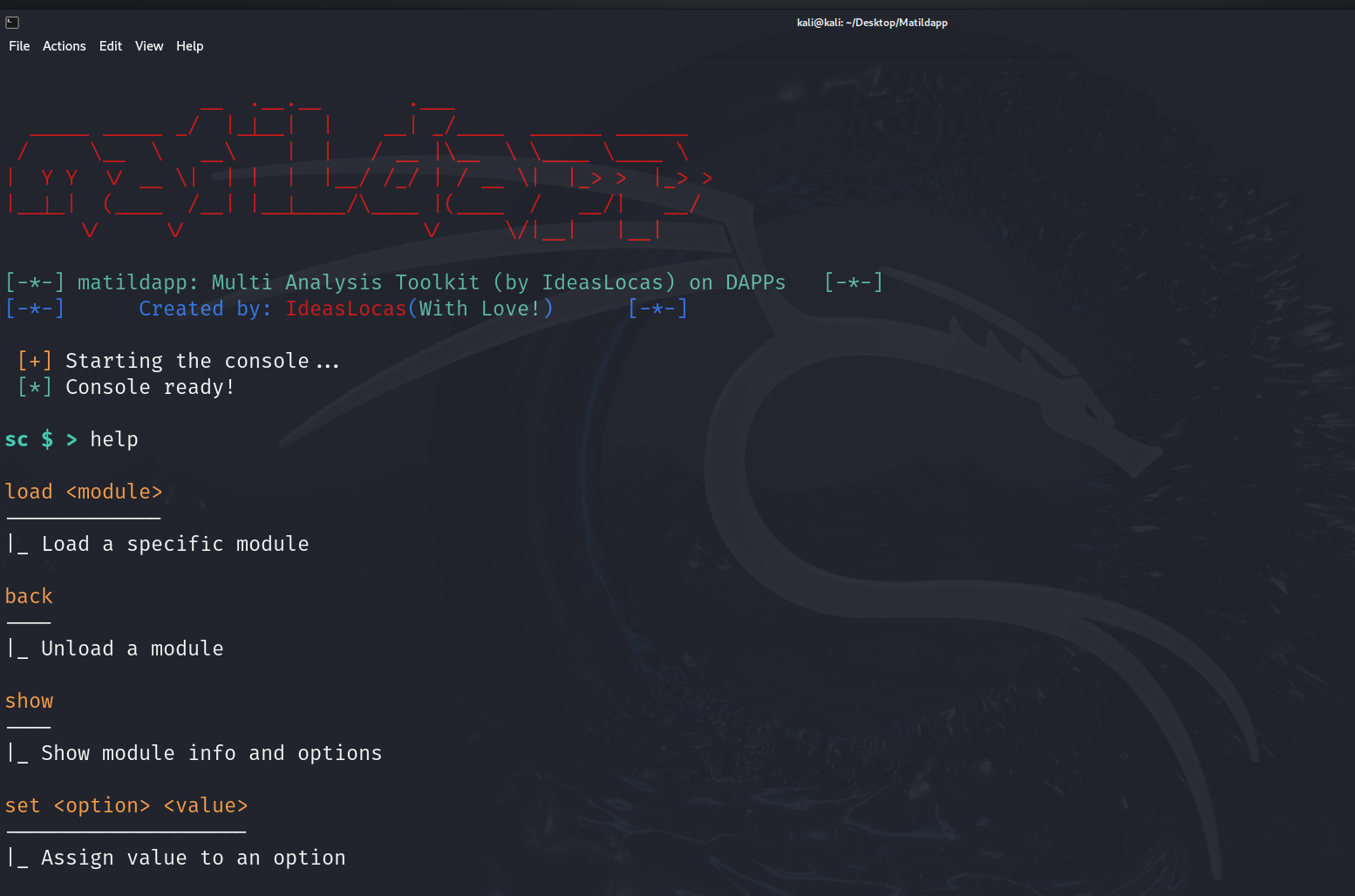Matildapp: A framework for Web3 environments in the field of cybersecurity and pentesting