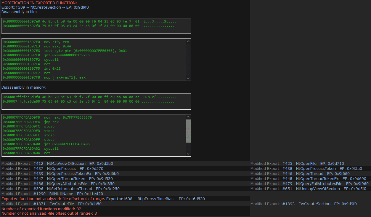 Live memory analysis