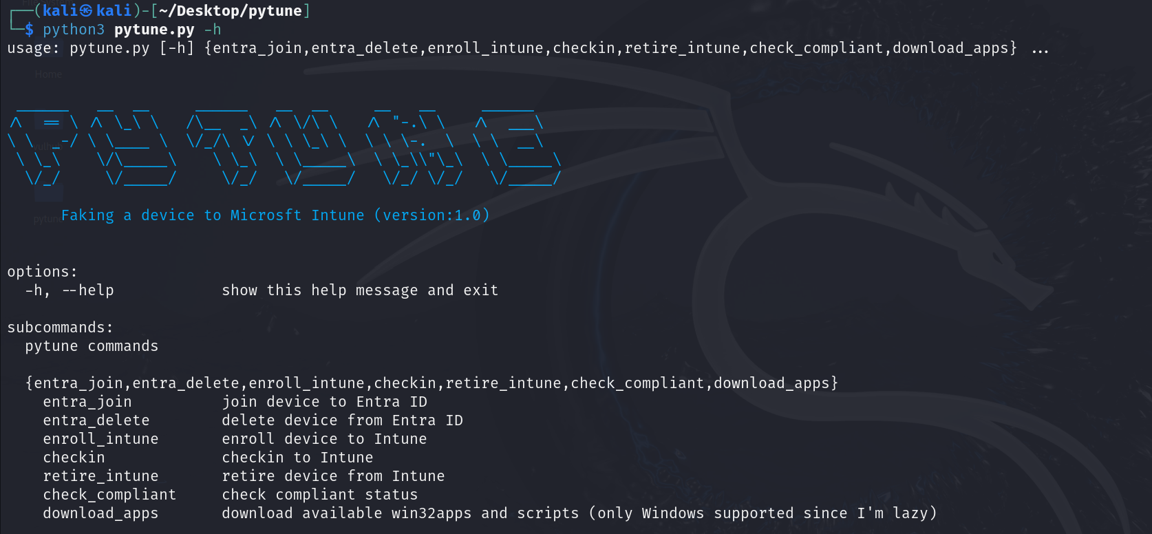 Pytune: Weaponizing Microsoft Intune for Post-Exploitation