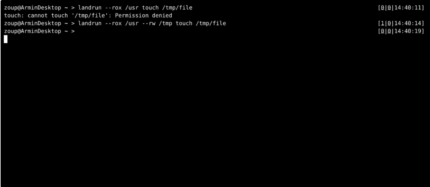 landrun: Run any Linux process in a secure, unprivileged sandbox using Landlock LSM