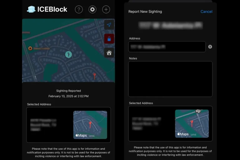 ICEBlock App, Trump Administration