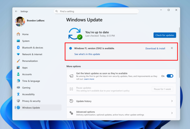 Windows 11 update, 25H2