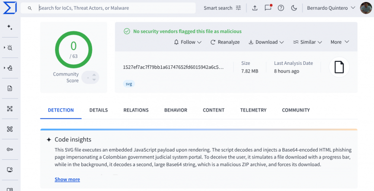 SVG phishing