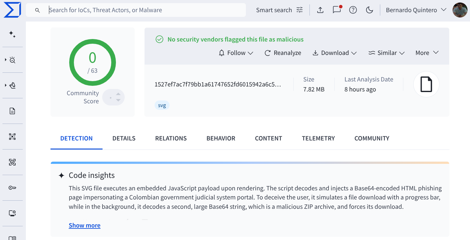 SVG phishing