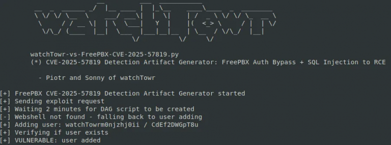 FreePBX vulnerability