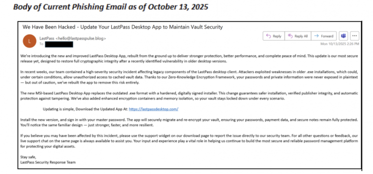Phishing, master password