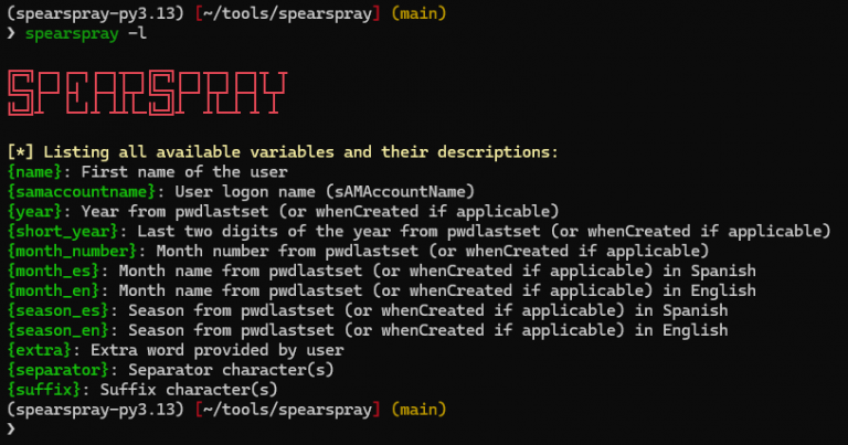 SpearSpray Password Spraying, Active Directory Attack Tool