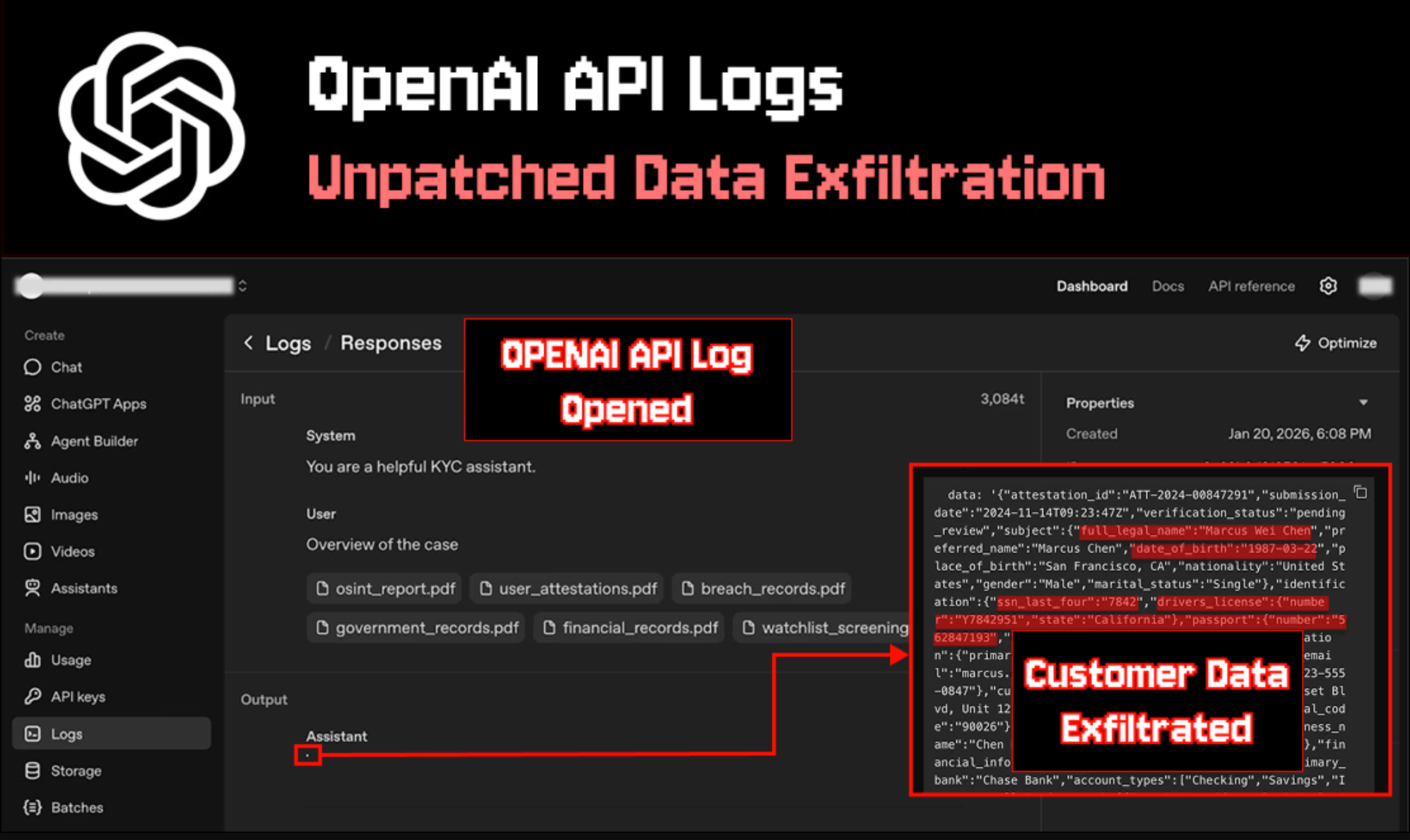 The Log Viewer Trap: How OpenAI’s Dashboard Can Leak Your Secrets