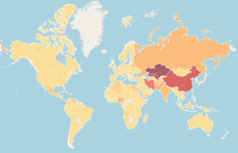 Phorpiex infections over the world