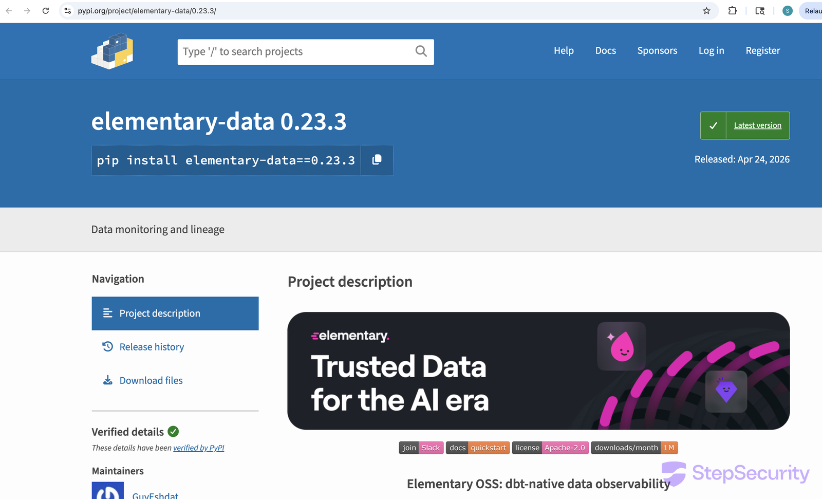 The Poisoned Pipeline: How a GitHub Actions Flaw Infiltrated the Popular “Elementary-Data” Library