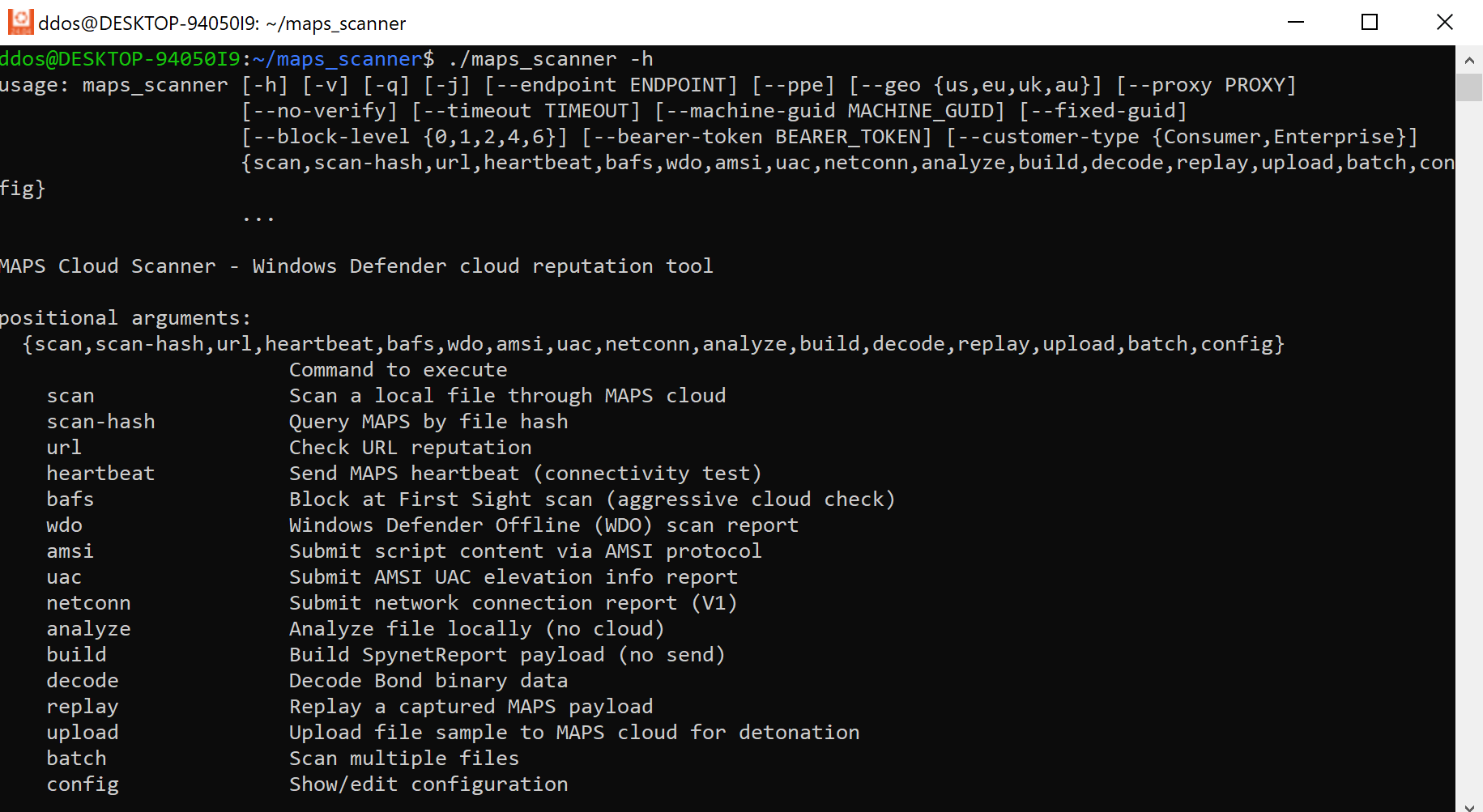 MAPS Cloud Scanner