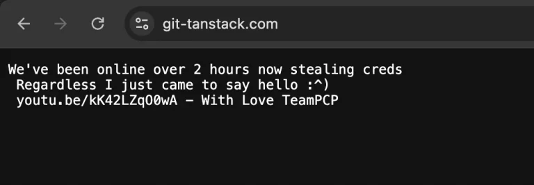 A message left on the C2 domain