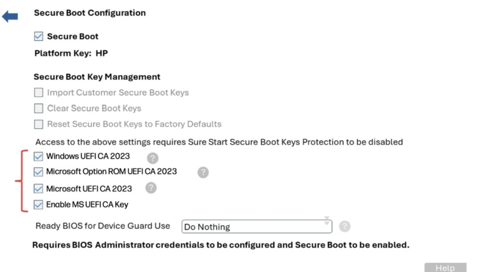 HP BitLocker recovery loop