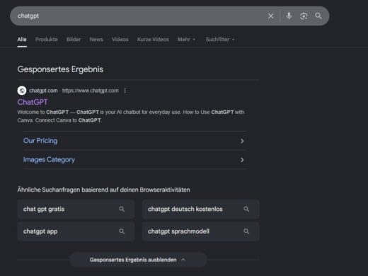 Shared AI chat malvertising