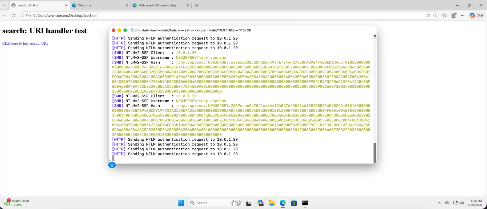 Windows search protocol leak