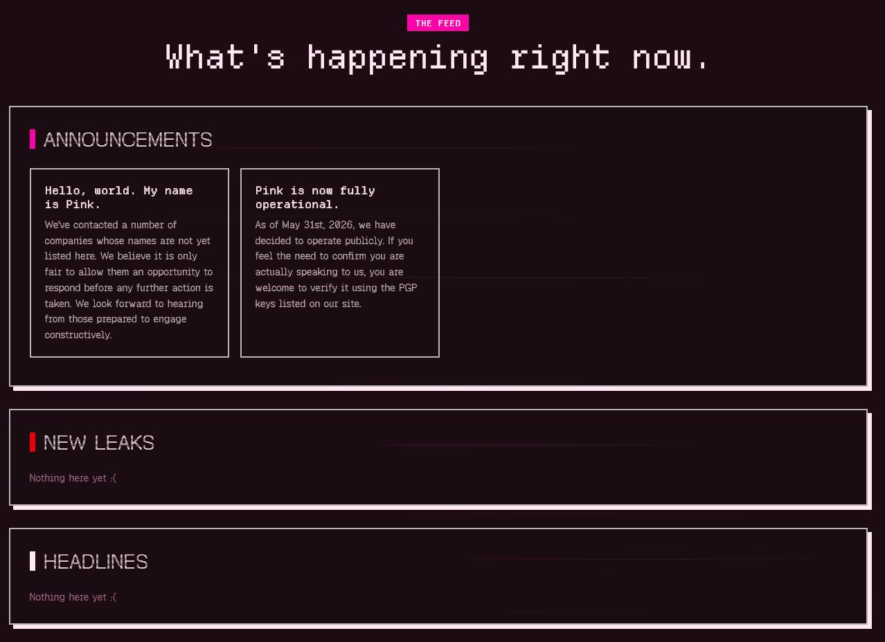 Pink data extortion group