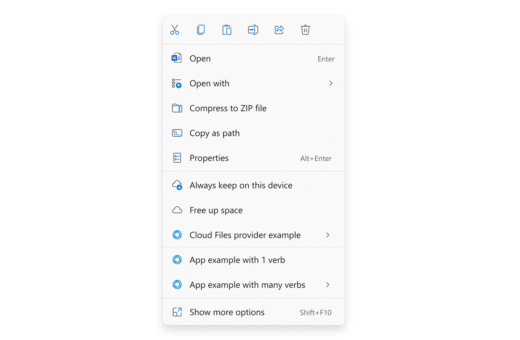 Windows 11 context menu
