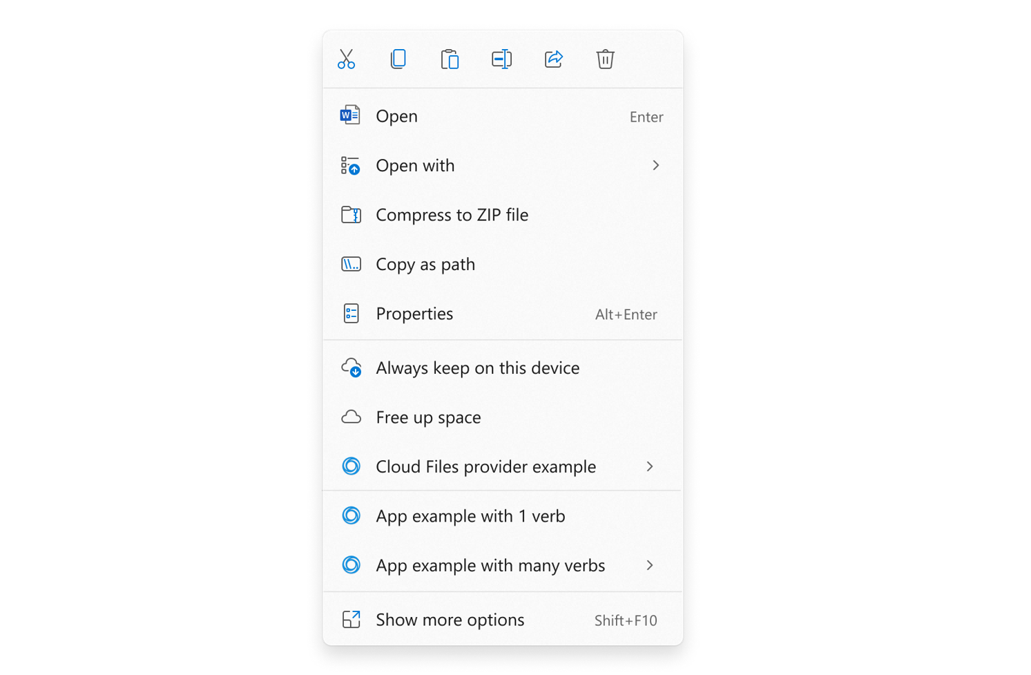 Windows 11 context menu