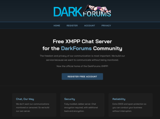 DarkForums Jabber server exposing its real public IP address through Censys and DNS records