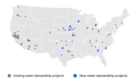 Google data center water